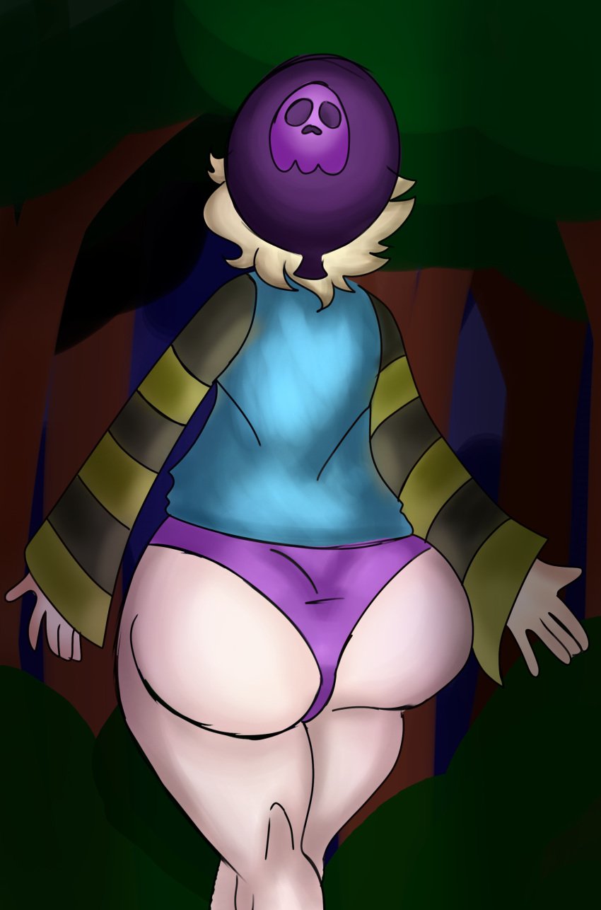 1boy 1femboy absurd_res aged_up ass ass_bigger_than_head beanie brawl_stars bubble_ass bubble_butt clothed clothing digital_drawing_(artwork) digital_media_(artwork) femboy forest forest_background gus_(brawl_stars) heavy_bottom high_resolution highres huge_ass ibispaint_(artwork) ibispaintx no_pants panties self_upload supercell_(company) walking