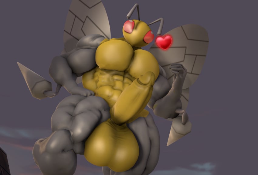 abs bara beedrill bladesharks huge_pecs muscular_male pokemon sam1377 sfm