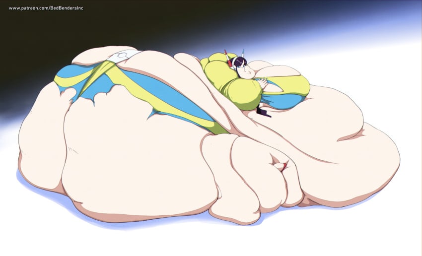 ass ass_focus bedbendersinc blob elesa_(pokemon) fat fat_ass fat_belly fat_butt fat_female fat_fetish fat_thighs fat_woman immobile obese obese_female overweight overweight_female pokemon ripped_clothes ripped_clothing ripped_pants wardrobe_malfunction