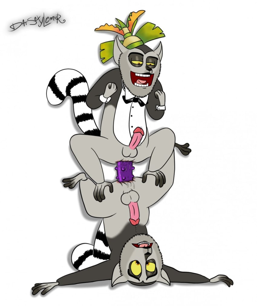 2boys anal anal_penetration anal_sex bumpy_dildo datsexylemur dildo dildo_in_ass double_anal double_dildo double_penetration gay king_julien male_only