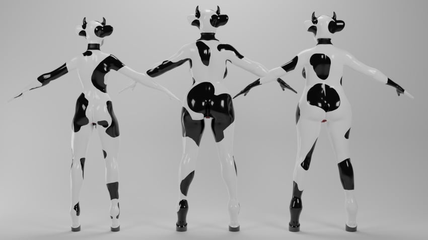 1boy 1femboy 1male 2girls 2girls1boy 3d 3d_(artwork) 3d_model 3d_render alternate_version_available anthro back_view beast belly_bulge big_ass big_belly big_breasts black_eyes bovine comorito cow_ears cow_girl cow_horns drone drone_suit droneification dronesuit dubious_consent expressionless feeding_tube femboy forced latex latex_clothing latex_suit pregnant pregnant_female questionable_consent rubber rubber_clothing rubber_suit slim_waist small_penis smaller_male snout t-pose trapped trapped_in_clothing unknown_species white_skin