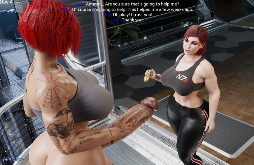 1futa 1futa1girl 1girls 3d big_ass big_breasts big_butt big_penis big_thighs bioware caption cd_projekt_red crossover curvaceous curvy curvy_ass curvy_body curvy_female curvy_figure curvy_hips curvy_thighs cyberpunk_2077 female futanari hype3d jane_shepard judy_alvarez mass_effect mature mature_female mature_futa no_nut_november story thick thick_ass thick_butt thick_hips thick_penis thick_thighs wide_hips wide_thighs