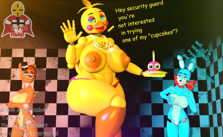 3d 3d_(artwork) big_areola big_ass big_breasts big_butt big_nipples big_thighs bonnie_(fnaf) breasts breasts_bigger_than_head breasts_outside chica_(fnaf) female five_nights_at_freddy&#039;s five_nights_at_freddy&#039;s_2 freddy_(fnaf) furry furry_female furry_only nipples nude nude_male open_commmission sfm text thick_ass thick_butt thick_hips thick_thighs toy_bonnie_(fnaf) toy_chica_(fnaf) toy_freddy_(fnaf) video video_game_character video_game_franchise