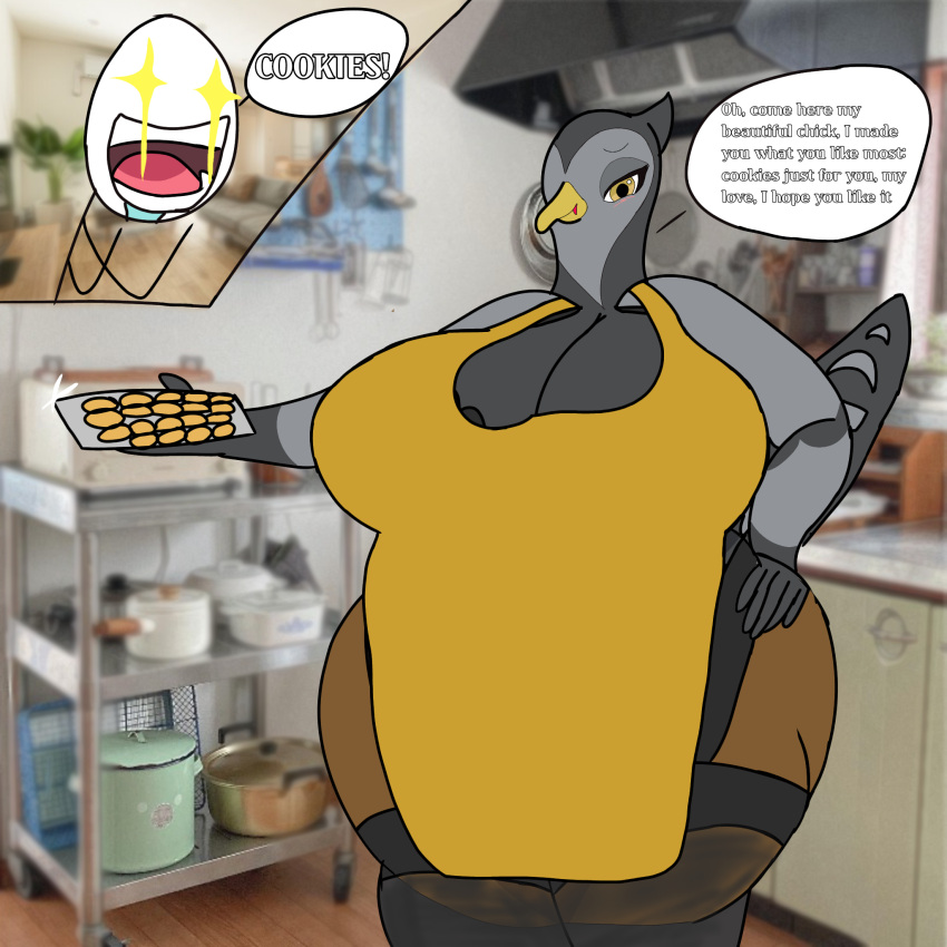 avian belly big_belly big_breasts breasts chubby chubby_female cookies female kitchen lingerie lingerie_bra lingerie_panties looking_at_viewer madartist912 mommy nintendo overweight overweight_female pheasant pokemon pokemon_(species) pokemon_bw slightly_chubby slightly_chubby_female tail unfezant unfezant_(female)