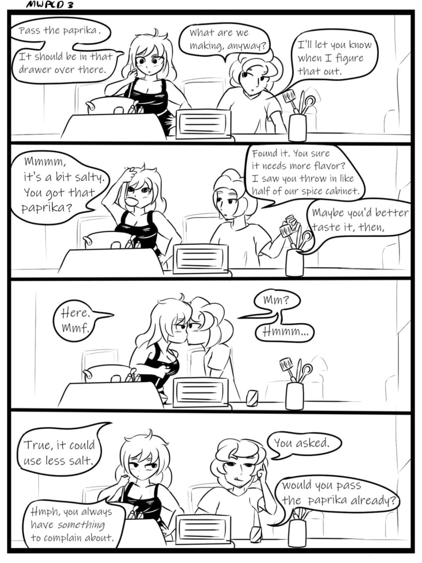 asexualhub bisexualhub chubby chubby_female comic couple couple_(romantic) cute husband husband_and_wife lewddoodler my_wife_is_a_pretty_cool_dude wholesome wife wife_and_husband