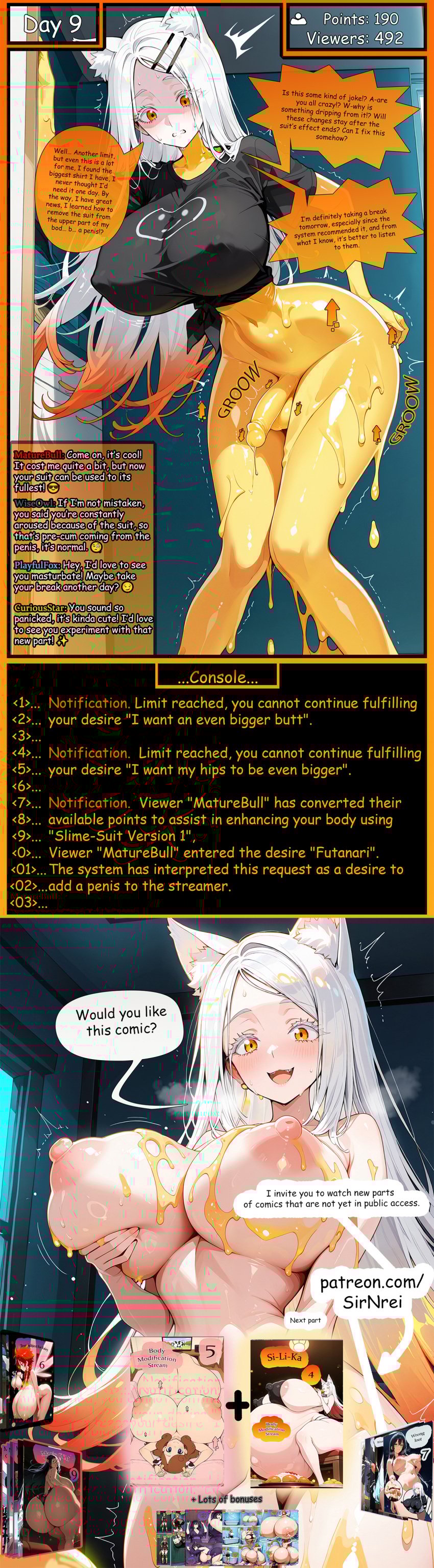 -ass_cleavage ai_generated artist_sirnrei ass ass_bigger_than_head ass_cleavage ass_expansion balls balls_expansion big_ass big_nipples blush breast_expansion breast_outside breasts breasts_bigger_than_body breasts_bigger_than_head cat_ears catgirl comic cum dick_expansion dick_growth dickgirl erect_nipples female female_only futa_growth futa_transformation futanari genshin_impact giant_breasts gigantic_ass gigantic_breasts gigantic_nipples gigantic_penis headband heavy_breasts hips_expan hourglass_expansion hourglass_figure huge_ass huge_balls huge_breasts huge_cock hyper_ass hyper_breasts hyper_nipples intersex lactating_through_clothing lactation lactation_through_clothes large_areolae large_breasts large_nipples long_nipples mega_lactation metal_collar milking milking_breasts multiple_girls neko nipple_bulge nipple_expansion nipple_growth nipple_play nipples_visible_through_clothing no_bra nude nude, nudesirnrei, originalcharacter penis penis_expansion ripped_clothing si-li-ka(character) sirnrei slime slime_girl squeezing_breast streaming tight_clothing transformation translation very_long_nipples white_hair yellow_body yellow_eyes