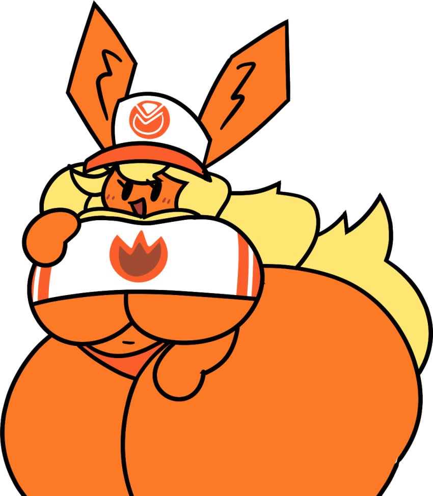 big_breasts breasts eeveelution female flareon flowsie furry huge_breasts pokemon pokemon_(species) thick_thighs wide_hips