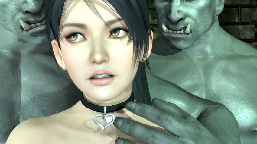 behind chocker dead_or_alive female kunoichi momiji_(ninja_gaiden) multiple_boys ninja_gaiden orc orc_male orsimer sex_slave sex_toy skyrim the_elder_scrolls ublik