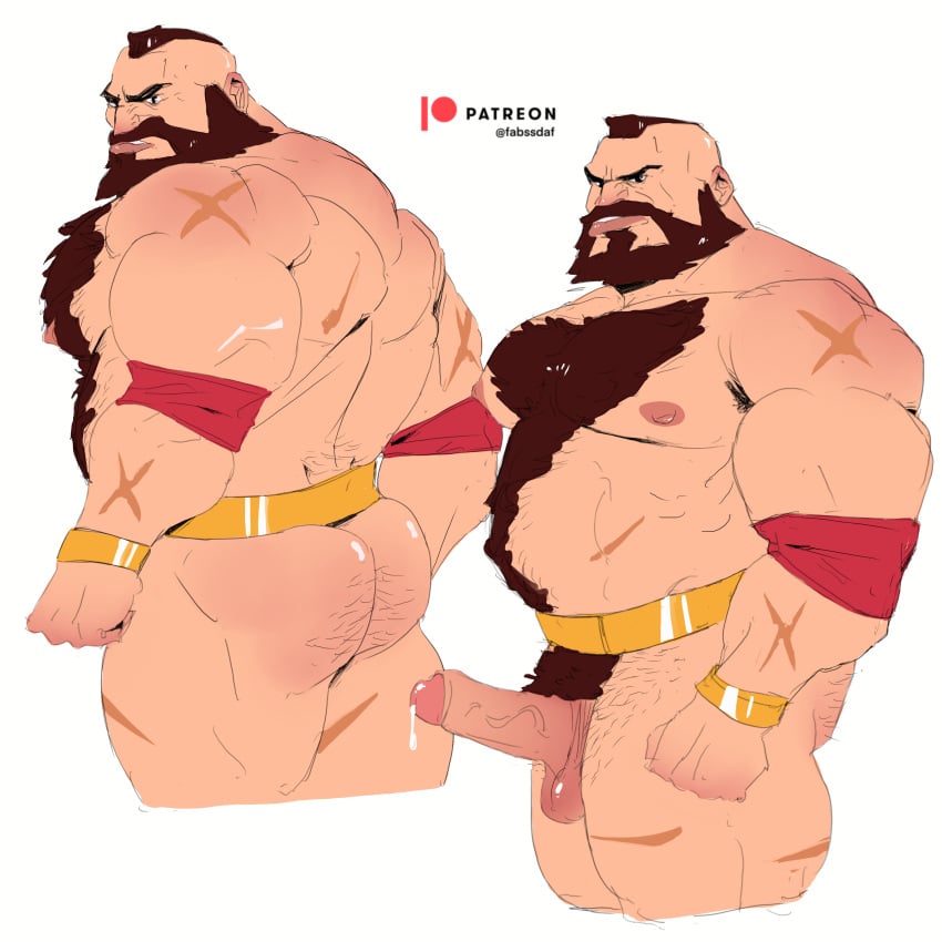 abs balls bara beard biceps big_balls big_penis capcom daddy dilf erection fabssdaf gay hairy_chest male male_nipples male_only male_pubic_hair manly mature_male muscular_male nipples pecs penis precum precum_drip solo solo_male street_fighter zangief