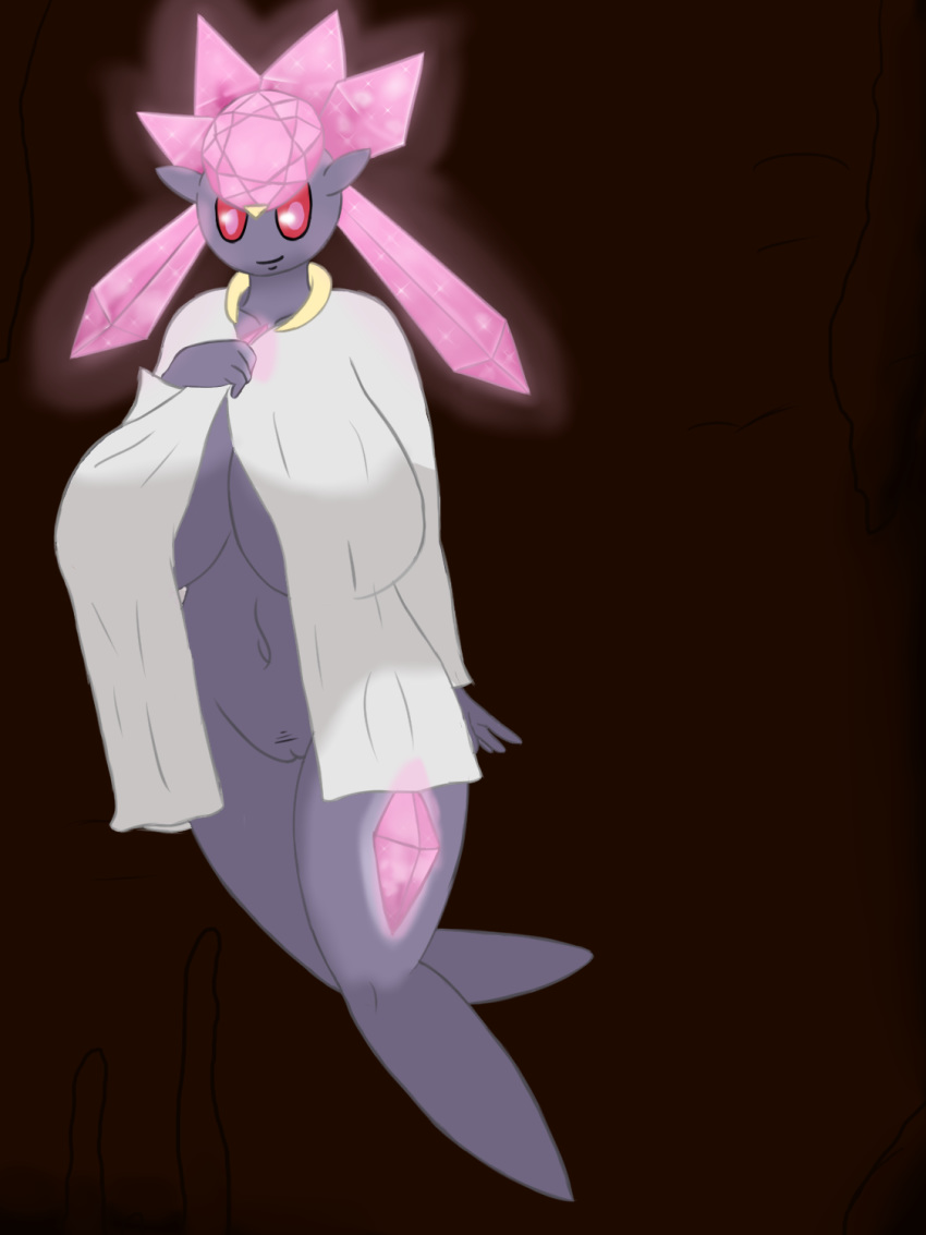 anthro breasts cave clothes deadpliss diamond diancie female legendary_pokemon nintendo pokemon pokemorph pussy