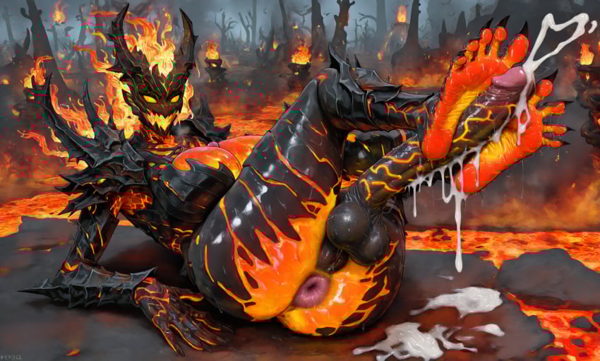 ai_generated autofeetjob cum cum_on_feet dota_2 feet futanari futasoles intersex shadow_fiend