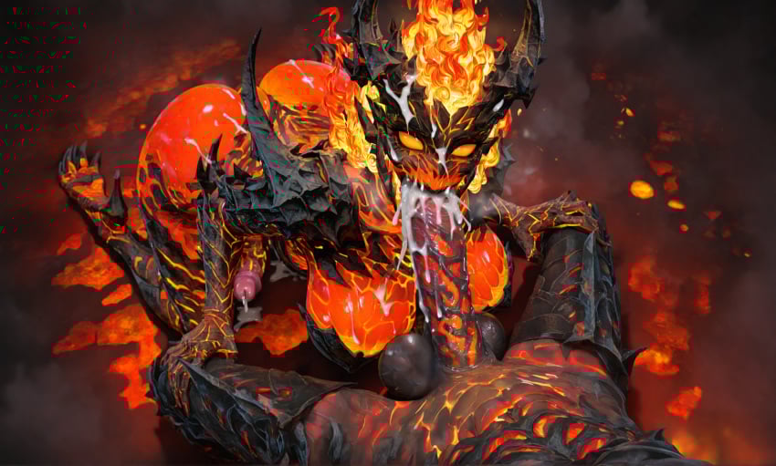 ai_generated blowjob cum cum_in_mouth dota_2 futanari futasoles intersex shadow_fiend