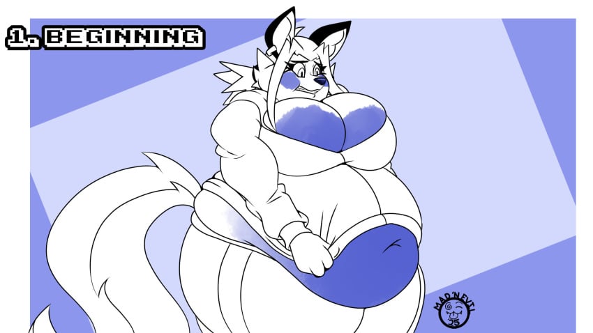 big_breasts blueberry_inflation breasts cleavage female furry huge_breasts inflation mad_n_evil tagme thick_thighs wide_hips
