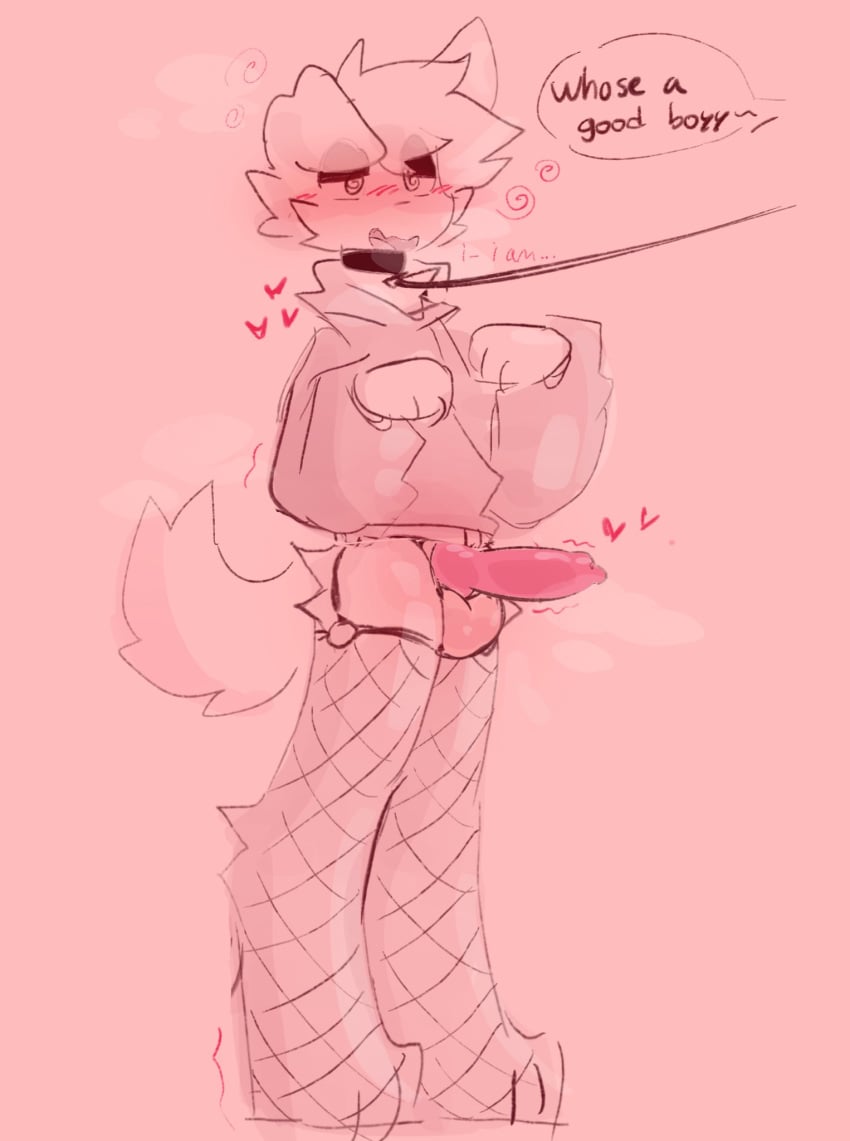 1boy 2025 @_@ @w@ anthro balls belly blush boykisser breath_cloud breath_clouds canine canine_penis collar collar_and_leash dialogue dizzy_eyes dog_ears femboy fishnet_legwear fishnet_stockings floating_heart floating_hearts furry garter_belt garter_straps gay good_boy heart hoodie_only knot knotted_penis leash leash_and_collar male musk musk_clouds musky_balls musky_cock sammy_toyy standing tail text text_bubble thighs throbbing_penis tremble_lines