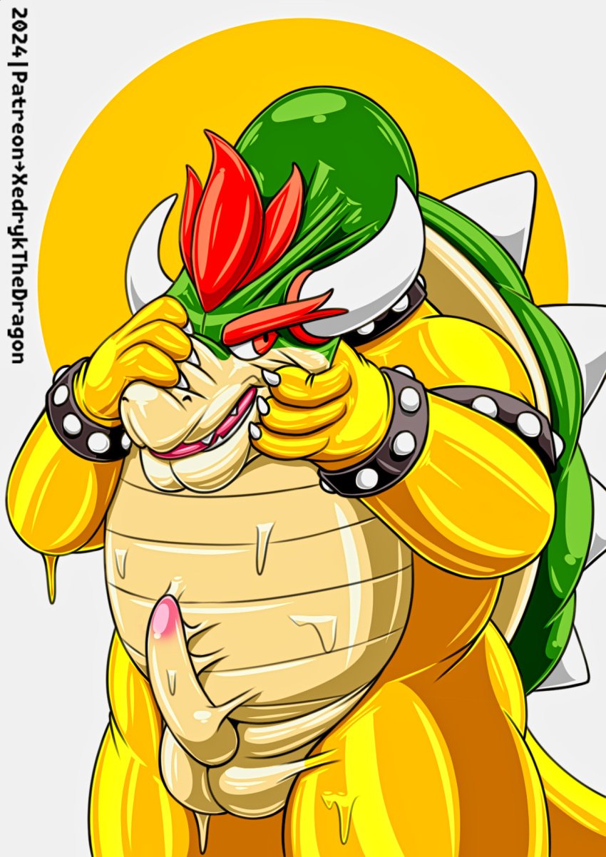 after_transformation bound bowser bowser_day clothing costume encasement gay goo_(disambiguation) hi_res latex mario_(series) nintendo transformation trapped xedryk