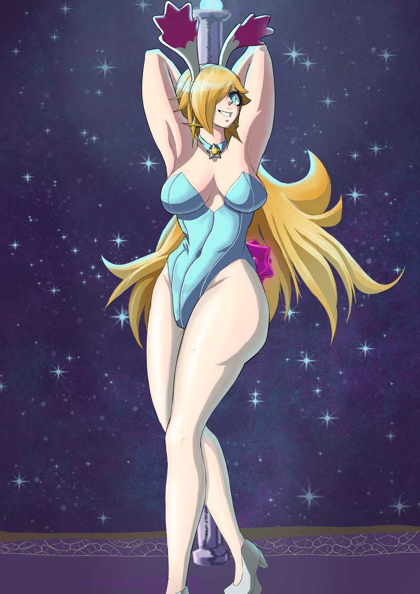 1girl blonde_hair blue_eyes bunnysuit female female_only mario_(series) princess_rosalina super_mario_galaxy tagme