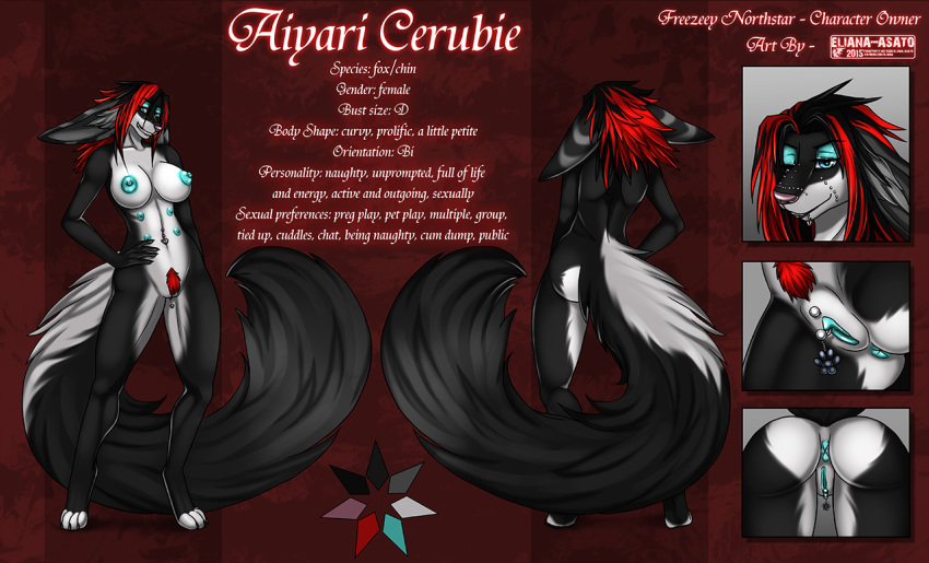 aiyari aiyari_cerubie anthro_only ass breasts canine cerubie chinchilla eliana-asato female fox freezeey mammal model_sheet northstar pussy rodent solo