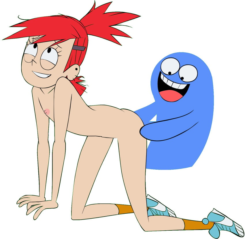 1boy 1boy1girl 1girls 2010 accurate_art_style animated ass_grab bloo bloo_me_(zone) bottomless cartoon_network cum_leaking doggy_style edit female flat_chest for_sticker_use foster's_home_for_imaginary_friends frankie_foster male nude png red_hair shoes skirt small_breasts socks sticker_template third-party_edit topless transparent_background very_fast zone