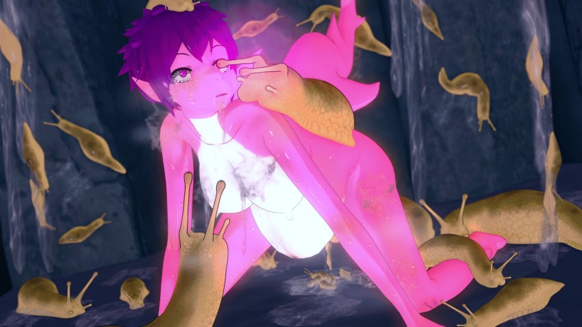 1girls 3d 3d_(artwork) airi_(xboxking37) anthro anthro_on_feral bestiality_impregnation breasts cave female hypnosis hypnosis impregnation insectophilia insects interspecies koikatsu legs rape sex shark shark_girl slime_(substance) slug xboxking37 zoophilia zoophilia_pregnancy