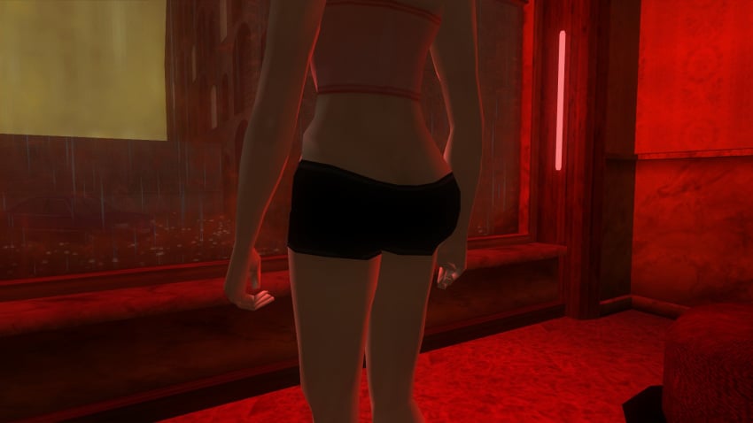 3d brothel collar hitman hitman_contact_(2004) hooker io-interactive official_art pink_clothing pink_hair prostitution screenshot see-through see-through_top short_pants video_games white_skin whore