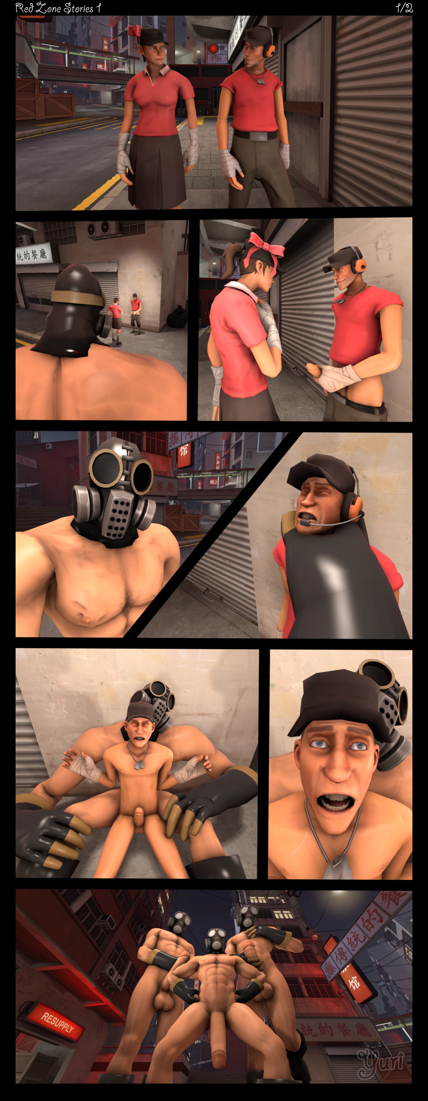 2015 3d choking comic cum erection female femscout gangbang gay grabbing_throat group huge_cock male muscle penis public public_sex pyro rape riding_penis rule_63 scout_(team_fortress_2) sitting_on_penis source_filmmaker team_fortress team_fortress_2 yuri_mitsu_(artist)