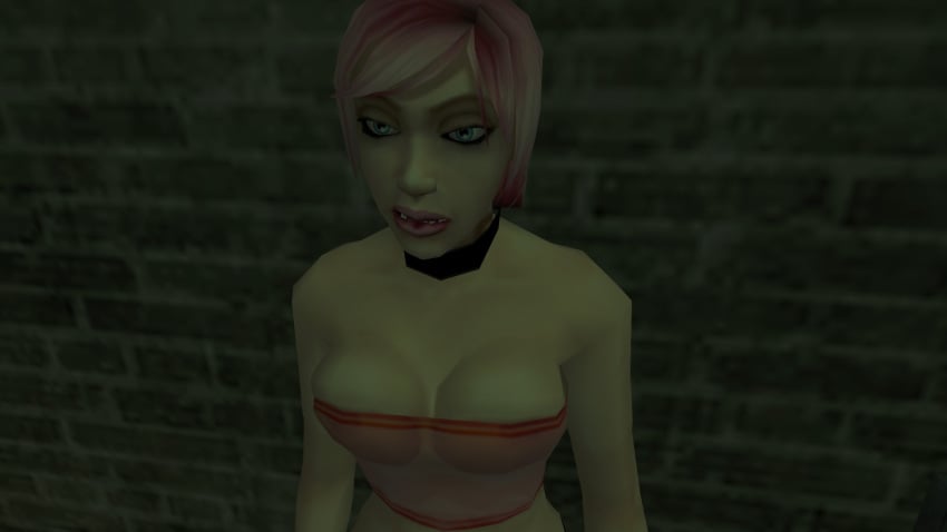 3d big_breasts breasts collar hitman hitman_contact_(2004) hooker io-interactive large_breasts official_art pink_clothing pink_hair prostitution rain raining screenshot see-through see-through_top video_games white_skin whore