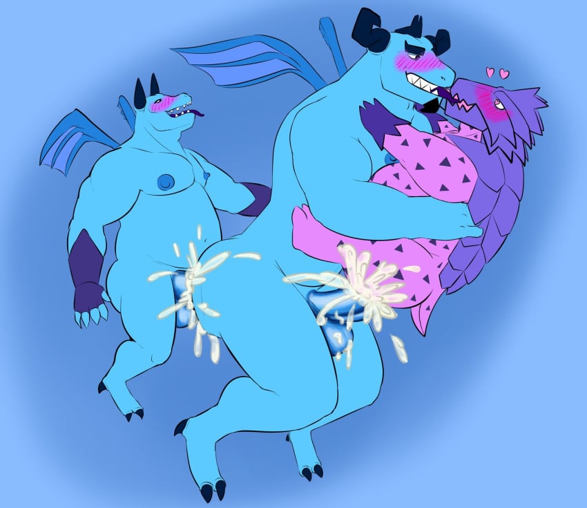 aliknto anal balls bara breasts chubby clash_of_clans clash_royale cum cum_in_pussy cum_inside cumshot dragon furry furry_only gay huge_ass huge_breasts interspecies male minion_(clash_of_clans) original_character penetration penis sex trio yaoi