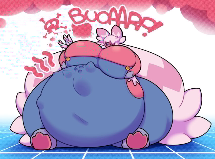 1girls ambiguous_prey bbw bbw_pred belly big_belly big_breasts big_thighs breasts burp burping dewbber fat fatal_vore female female female_focus female_pred furry furry_female furry_only generation_9_pokemon huge_belly huge_breasts huge_thighs hyper hyper_belly hyper_breasts hyper_thighs large_belly large_breasts large_thighs overalls overalls_only overweight pink_skin pok&eacute;mon_(species) pokemon pokemon_(species) skull skull_and_crossbones thick_thighs thighs tinkaton vore vore_belly waving waving_hand wide_hips