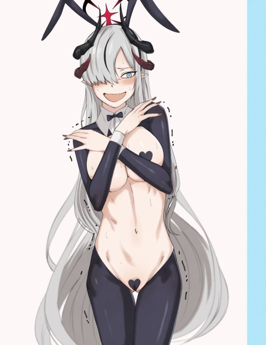 1girls bare_belly bare_breasts bare_chest bare_hands bare_hips bare_midriff bare_navel bare_skin bare_tits bare_torso belly belly_button black_bowtie black_bunny_ears black_fingernails black_hairband black_nail_polish black_nails black_pasties blue_archive blue_eyes blue_eyes_female blush blush_face blushing_at_viewer blushing_female bowtie breasts bunny_ears busty busty_female busty_girl busty_teen cleavage collar collarbone covering covering_breasts covering_chest covering_nipples covering_self elbows embarrassed embarrassed_exposed_female embarrassed_expression embarrassed_female exposed_belly exposed_breasts exposed_chest exposed_hips exposed_midriff exposed_navel exposed_skin exposed_tits exposed_torso female female_focus female_only female_pubic_hair fingernails fingers groin hair_over_one_eye hairband hairy_pussy half_naked half_nude halo heart_pasties hiding_breasts high_resolution high_school_student highres large_breasts lean_figure legs_closed legs_together long_hair looking_at_viewer makoto_hanuma midriff nail_polish nails naked naked_female naked_woman namuhanka_tart narrow_waist navel nervous nervous_expression nervous_face nervous_female nervous_smile nipple_pasties nude nude_female nudity open_mouth open_mouth_smile parted_bangs parted_lips pasties pubes pubic_hair pussy pussy_hair pussy_pasties red_halo reverse_bunnysuit school_girl semi_nude shame shoulders shy shy_expression shy_smile simple_background slender_body slender_waist slim_waist smile smiley_face smiling smiling_at_viewer solo standing teen_girl teenage_girl teenage_nipples teenage_pussy teenage_tits teenager thigh_gap thighs tongue upper_body very_long_hair white_background white_collar white_eyebrows white_hair white_hair_female white_wrist_cuffs wrist_cuffs young_female young_woman