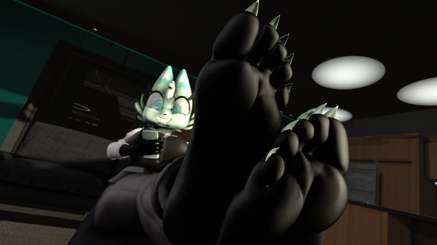 1girls 2024 3d 3d_(artwork) 3d_model 3d_render 4k 4k_resolution 5_fingers 5_toes absurd_res absurdres anthro anthropomorphic arctic_fox barefoot big_breasts black_arms black_feet black_hands black_legs black_nose bottomwear breasts chikn_nuggit clothed_female digital_media digital_media_(artwork) electronics feet female female female_focus female_only foot_fetish foot_focus fortfoot fox fox_girl fur furry furry_only green_body green_fur holding_object holding_phone humanoid_feet humanoid_hands light_body light_fur looking_at_phone mint_fur office office_clothing office_lady pants phone plantigrade sfm slushi_(chikn_nuggit) smile smiling sofa soles solo solo_female solo_focus source_filmmaker_(artwork) source_request toe_claws toenails toes topwear white_body white_fur wide_hips widescreen