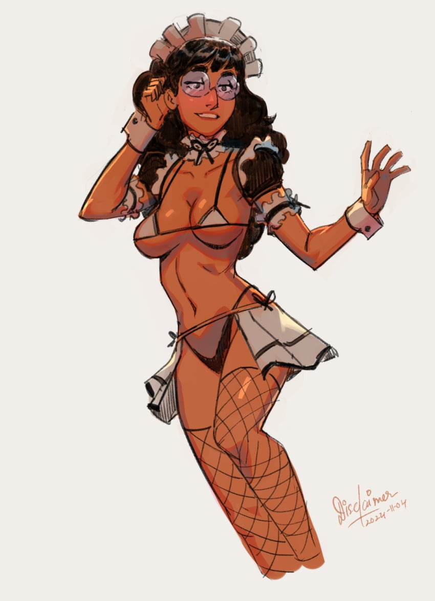 1girls bikini bra breasts cartoon_network cleavage connie_maheswaran dark-skinned_female dark_skin disclaimer female female_human fishnet_legwear fishnet_stockings fishnets glasses human human_female indian indian_female long_hair maid maid_headdress maid_uniform miniskirt panties skimpy skimpy_clothes skirt slut slutty_outfit solo solo_female solo_focus steven_universe tagme teenager thong