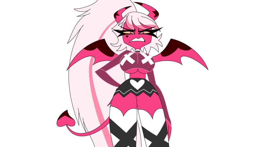 big_breasts helluva_boss looking_down spiteful verosika_mayday_(helluva_boss) vivienne_medrano vivziepop