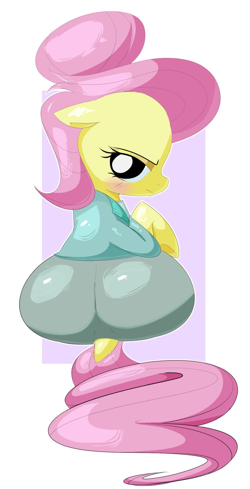 1girls ass ass big_ass big_butt blush bubble_ass bubble_butt clothed clothed_female clothing dat_ass dock equine fat_ass female female_focus fluttershy_(mlp) friendship_is_magic hair_bun hasbro hattsy looking_at_viewer looking_back mare my_little_pony pegasus severeshy solo solo_female solo_focus