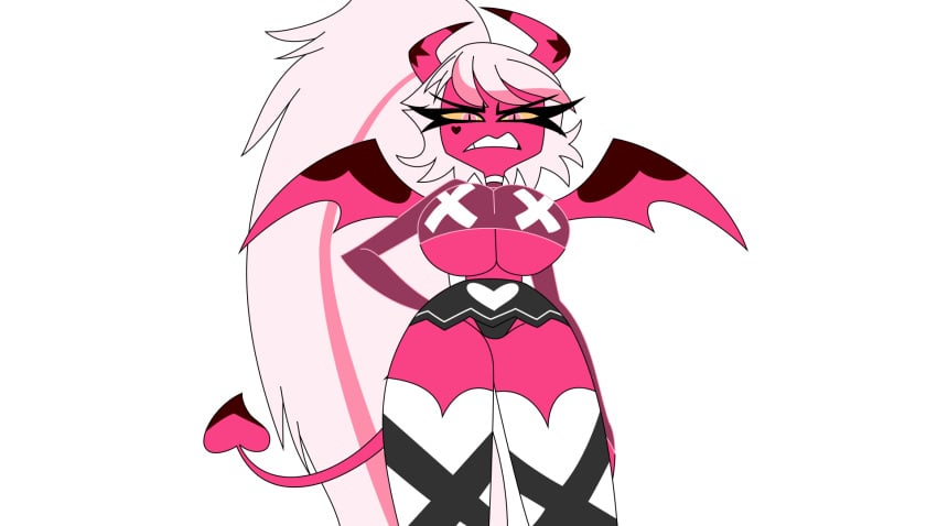 helluva_boss huge_breasts looking_at_viewer looking_down spiteful verosika_mayday_(helluva_boss) vivienne_medrano vivziepop