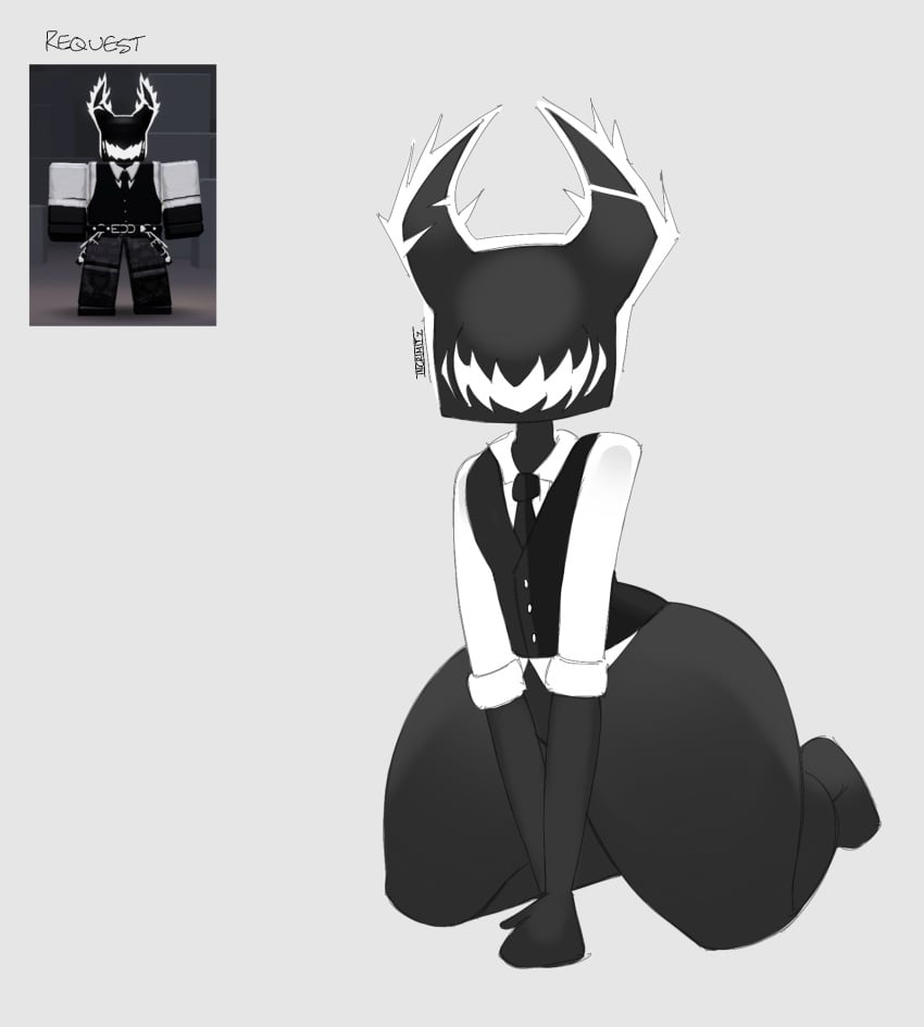 1boy clothed commission incrimit7 on_knees partially_clothed reference_image request roblox roblox_avatar self_upload tagme thick_thighs