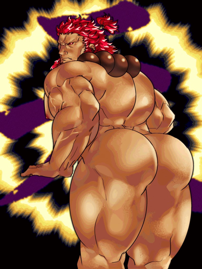 akuma ass balls bara big_ass capcom male male_only muscles muscular nude penis solo solo_male street_fighter vespertine13