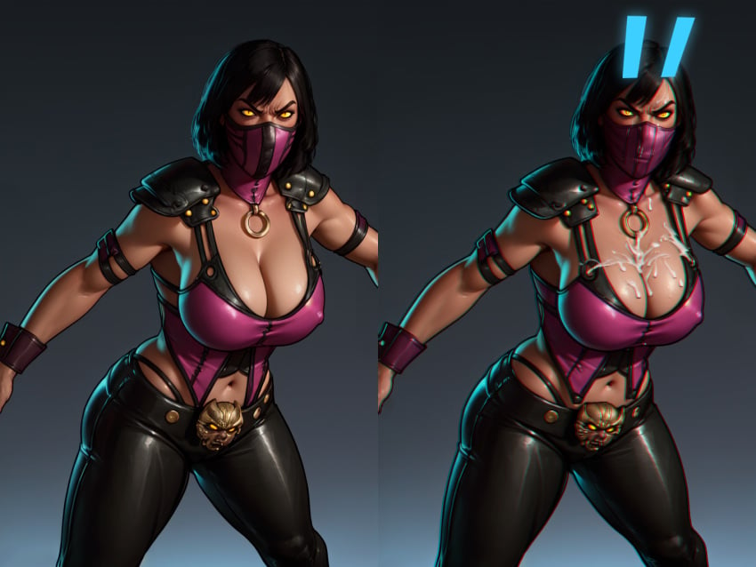 2koma after_sex ai_generated angry cum cum_on_breasts defeated huge_breasts instant_loss kkozy mileena mortal_kombat tagme time_stop