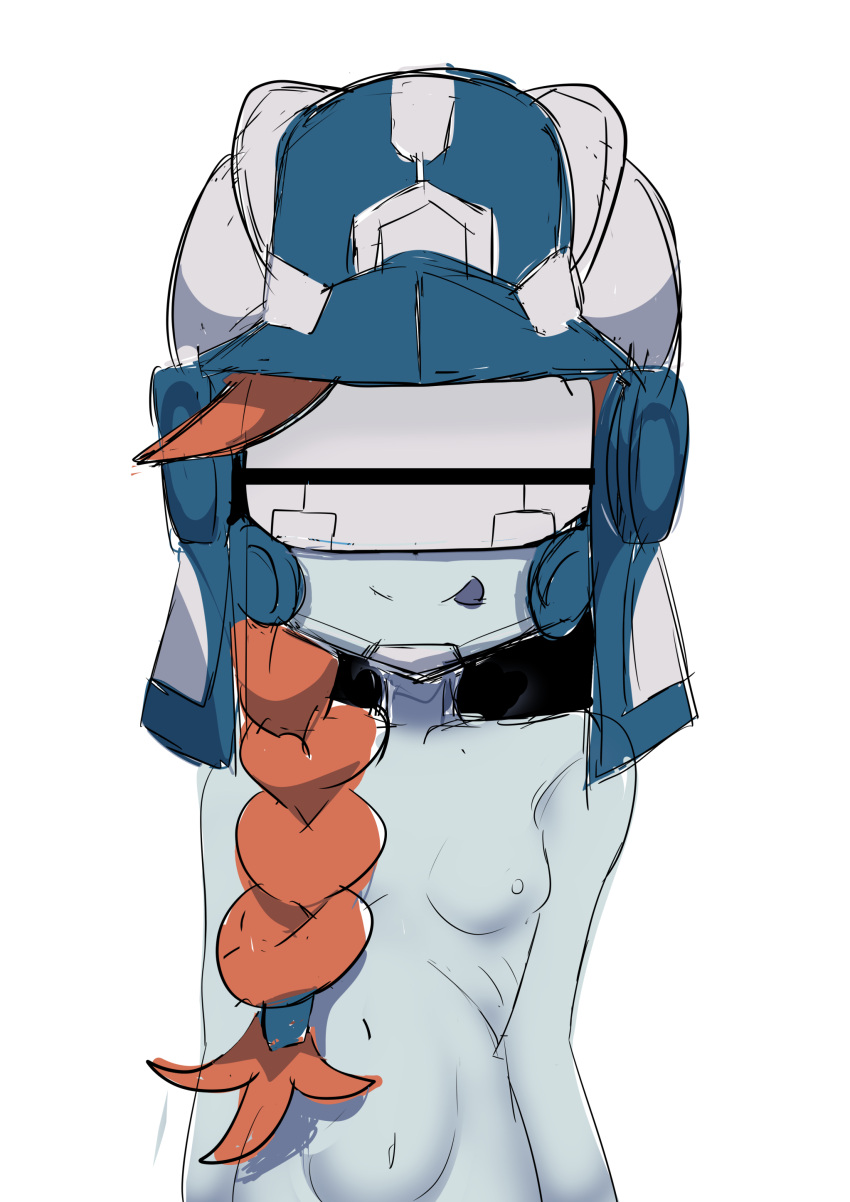 1girls :p alien alien_girl blue_body blue_eyes blue_nipples blue_pussy blue_skin blue_tongue completely_nude female flat_chest flat_chested hat nintendo nude orange_hair orange_pupils petite petite_body pokemon pokemon_sm pokemon_usm ponytail sketch smile solo tied_hair ultra_recon_squad upper_body visor_(eyewear) zossie_(pokemon)