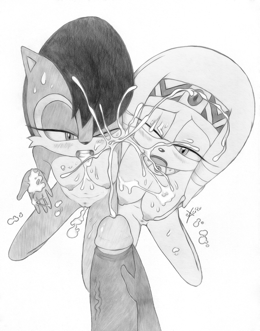 2d archie_comics blushing breasts bukkake cum cum_drip cum_from_pussy cum_in_mouth cum_inside cum_on_breasts cum_on_face cum_on_floor cum_on_hands cum_on_thighs cum_on_tongue cum_string cumming cumsplosion dreadlocks echidna excito female female_pubic_hair half-closed_eyes huge_cock male male_pov mammal marsupial mobian mobian_(species) mobian_echidna monochrome monotreme navel necklace nude one_eye_closed open_mouth penis pov projectile_cum sally_acorn sega sonic_(series) sonic_adventure sonic_satam sonic_the_hedgehog_(archie) sonic_the_hedgehog_(comics) sonic_the_hedgehog_(series) sweatdrop thick_penis tiara tikal_the_echidna traditional_media_(artwork) white_background