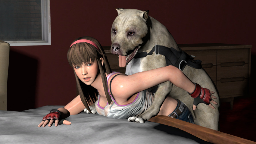 3d breasts canine dead_or_alive feral hitomi_(doa) interspecies jenny92 mammal tecmo zoophilia