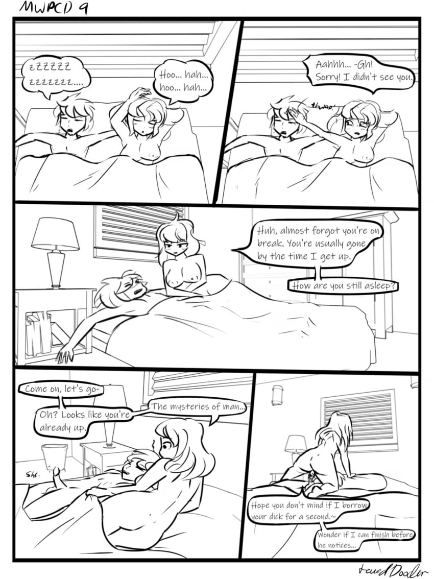 asexualhub bisexualhub chubby chubby_female comic couple couple_(romantic) cute husband husband_and_wife lewddoodler my_wife_is_a_pretty_cool_dude wholesome wife wife_and_husband