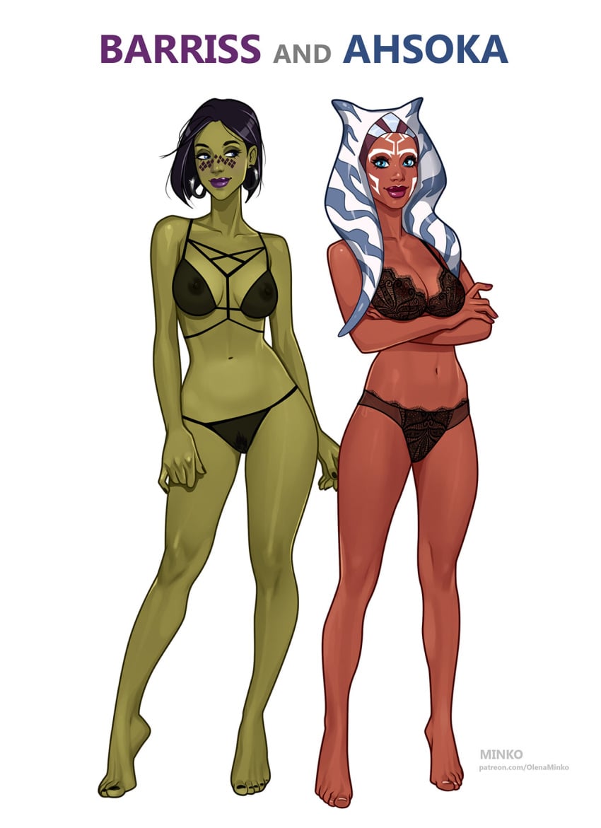 2024 2girls ahsoka_tano barriss_offee comic comic_page green_skin jedi jedi_padawan mirialan olena_minko star_wars star_wars:_the_clone_wars tagme togruta yuri