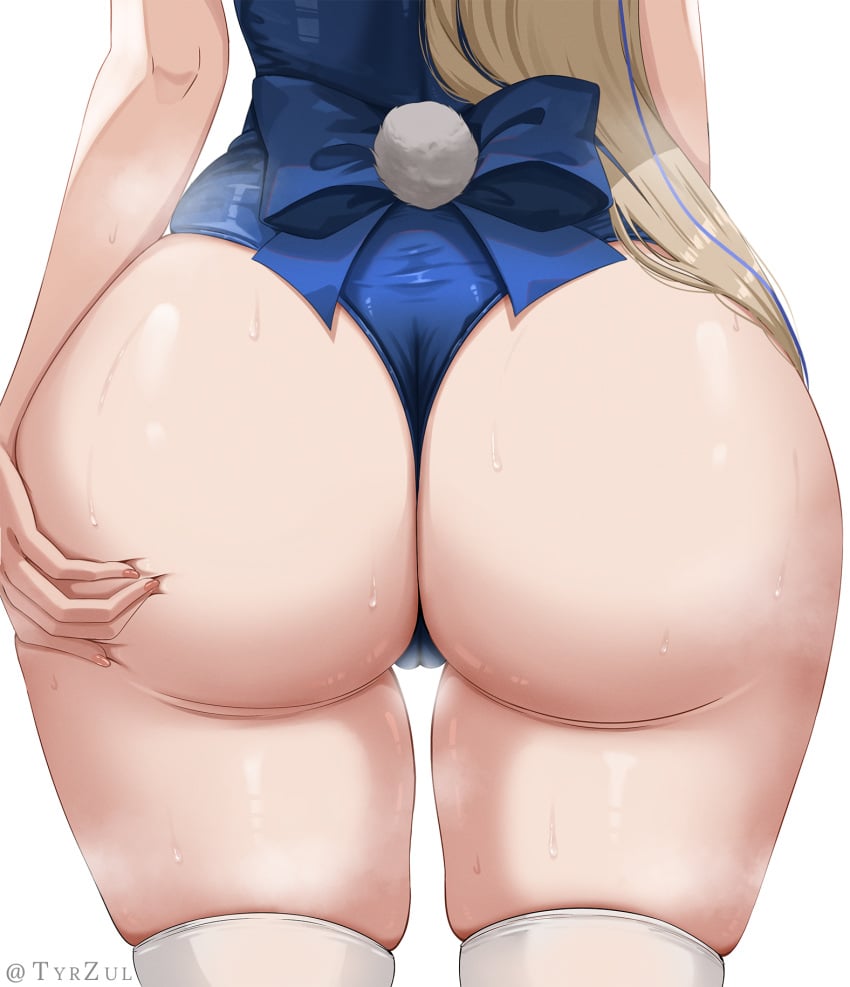 1girls ass blonde_hair blue_archive cleaning_&_clearing_(blue_archive) dat_ass female hi_res huge_ass light-skinned_female light_skin long_hair millennium_science_school_student thick_thighs toki_(blue_archive) tyrzul