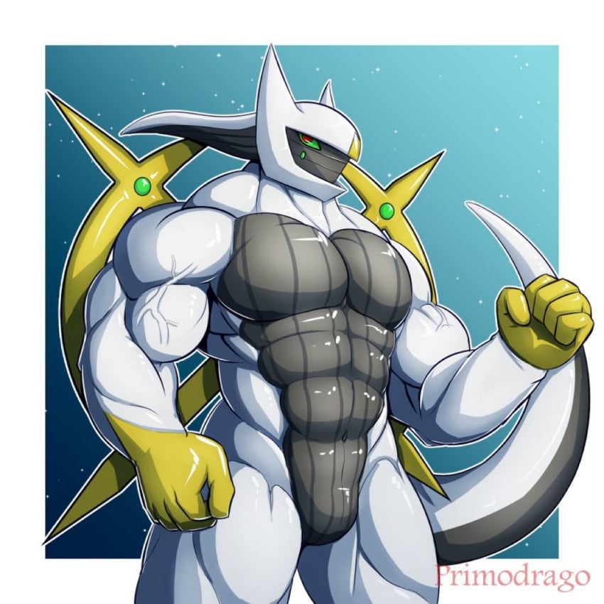 arceus artist_signature gay muscular no_genitals pokemon pokemon_(species) primodrago