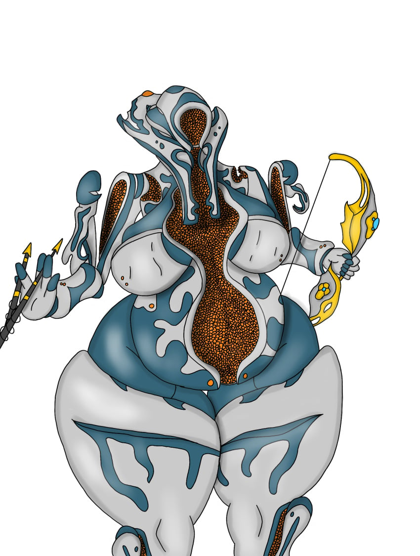 1girls chubby_female citrine_(warframe) gem huge_breasts thicc_thighs thick warframe