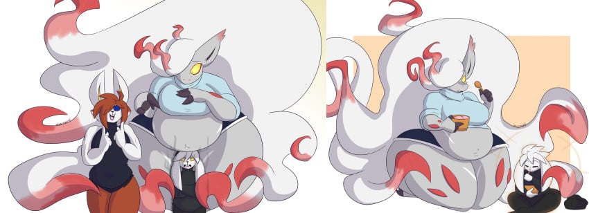 big_breasts breasts chubby cinderace dani_(dewwydartz) dd_(dewwydartz) dewwydarts dewwydartz female furry hisuian_zoroark pokemon pokemon_(species) raboot steve_(dewwydartz) tagme thick_thighs wholesome wide_hips zoroark