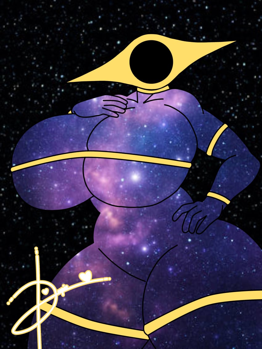 big_breasts big_thighs black_hole celestial_being doopie doopkaboom_(artist) female female_only gicco_(stoopiedoopie) huge_breasts solo tagme thick_thighs