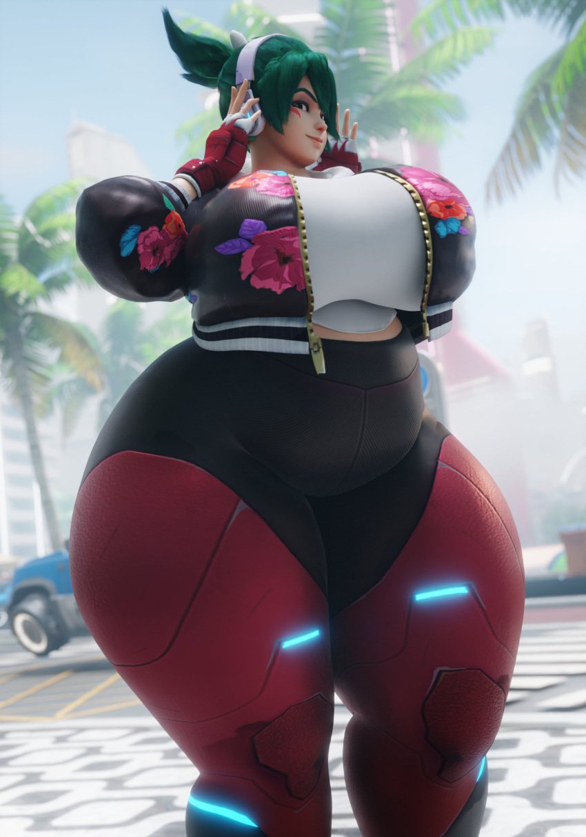 big_ass coolmaster98 curvy_figure huge_ass kiriko_(overwatch) overwatch thick_ass thick_thighs voluptuous voluptuous_female