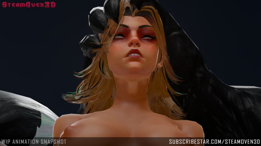 3d ass ass_focus big_ass breasts breasts_out defeated defeated_heroine dominated domination marvel marvel_rivals nipples ryona steamoven3d sue_storm venom_(marvel)