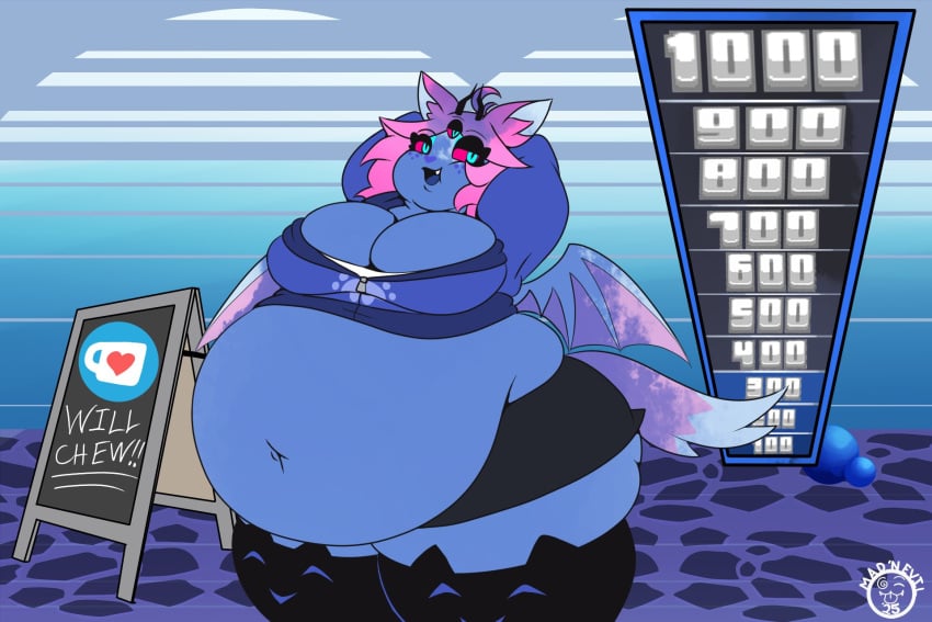 big_ass big_breasts blueberry_inflation breasts bubble_butt cleavage emberlynn_pinkle emberlynn_pinkle_(demon_form) helluva_boss huge_ass huge_breasts mad_n_evil tagme thick_thighs wide_hips